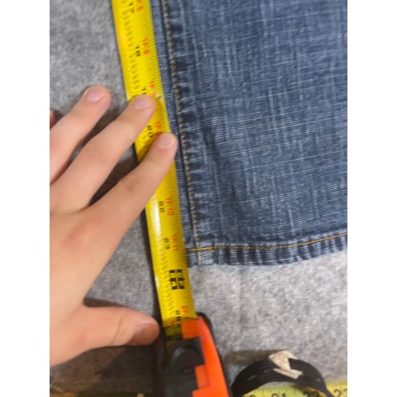 VINTAGE Paris Blues Jeans Womens 3 Blue Denim Low Rise Flared Y2K Deadstock NWT - Picture 8 of 8